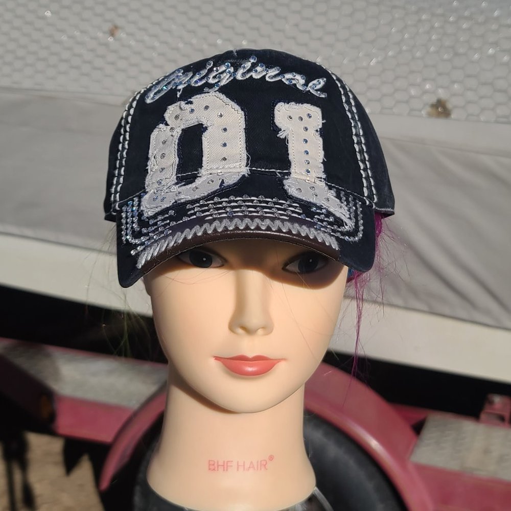 Ladies Black Original 01 BLING Hat NEW